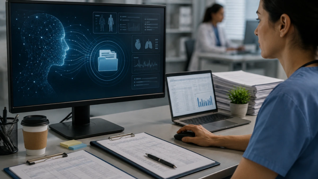 Medicare claims analysis dashboard on a computer screen